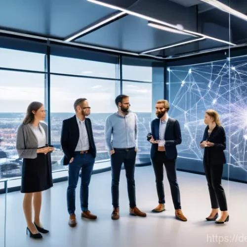 생태계 중심 사고와 스테이크홀더 참여 - "A dynamic and vibrant scene illustrating the 'invisible threads' of interconnectedness in a modern ...